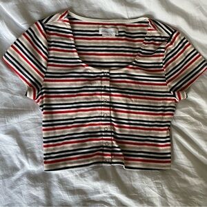 Lovers + friends stripped crop top small